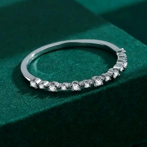 S925 Solid Sterling Silver Eternity Band - Picture 5 of 5